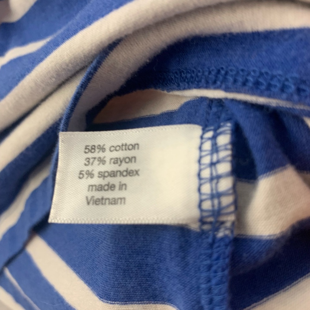 Lane Bryant (2 tops)Blue and White Striped Top and Pink Pinstriped Top - Picture 15 of 16